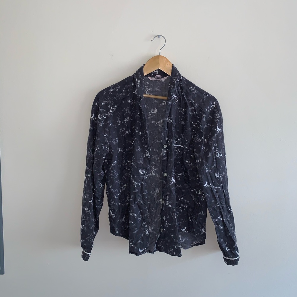 Victorias Secret Dark Gray Button Down Top size S - Picture 3 of 11